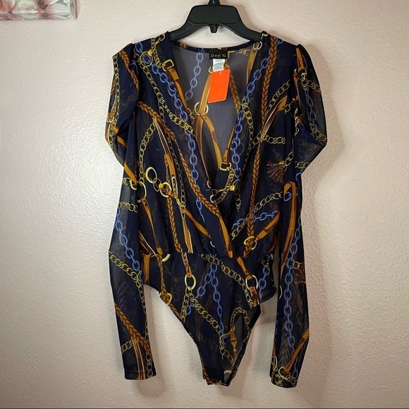 Chain Print Bodysuit - Picture 3 of 5